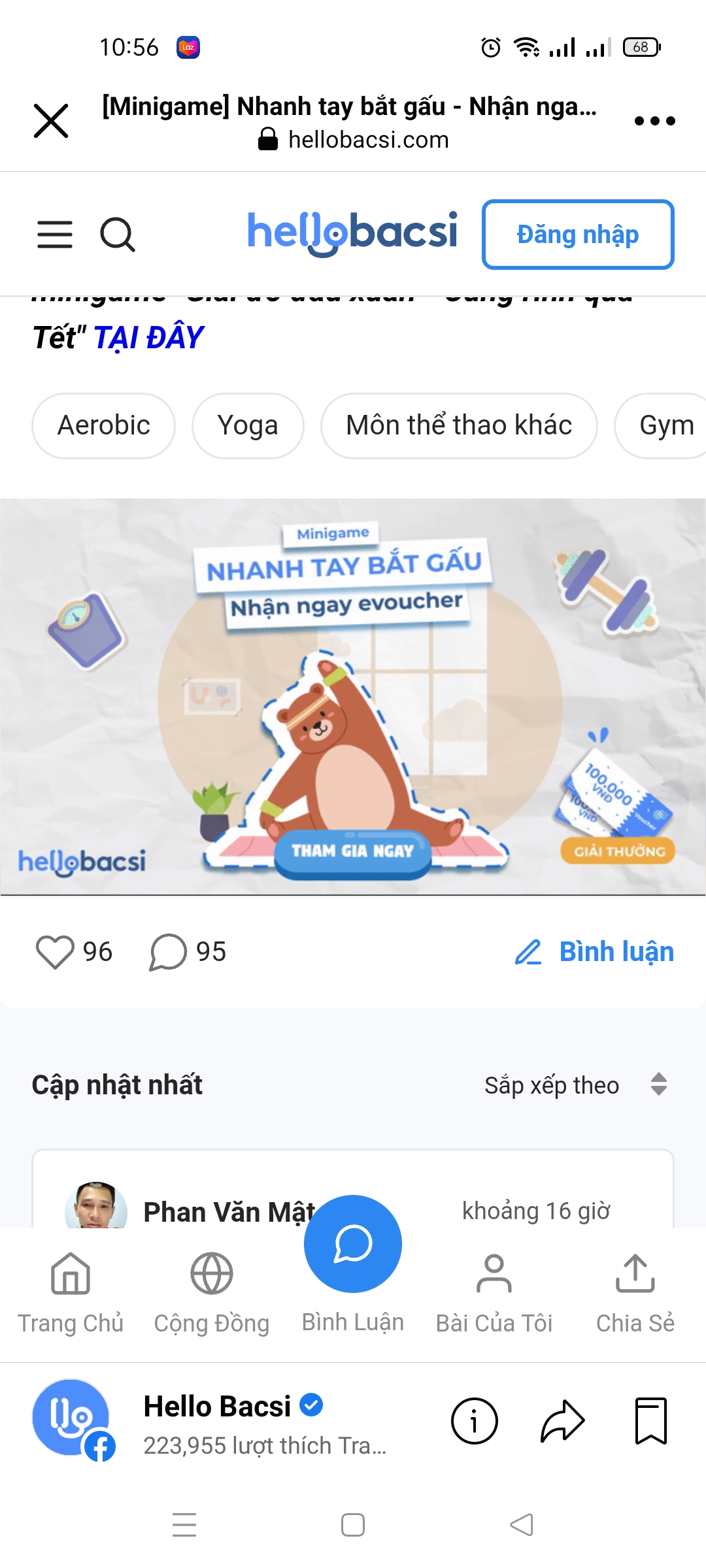  [Minigame] Nhanh tay bắt gấu - Nhận ngay voucher