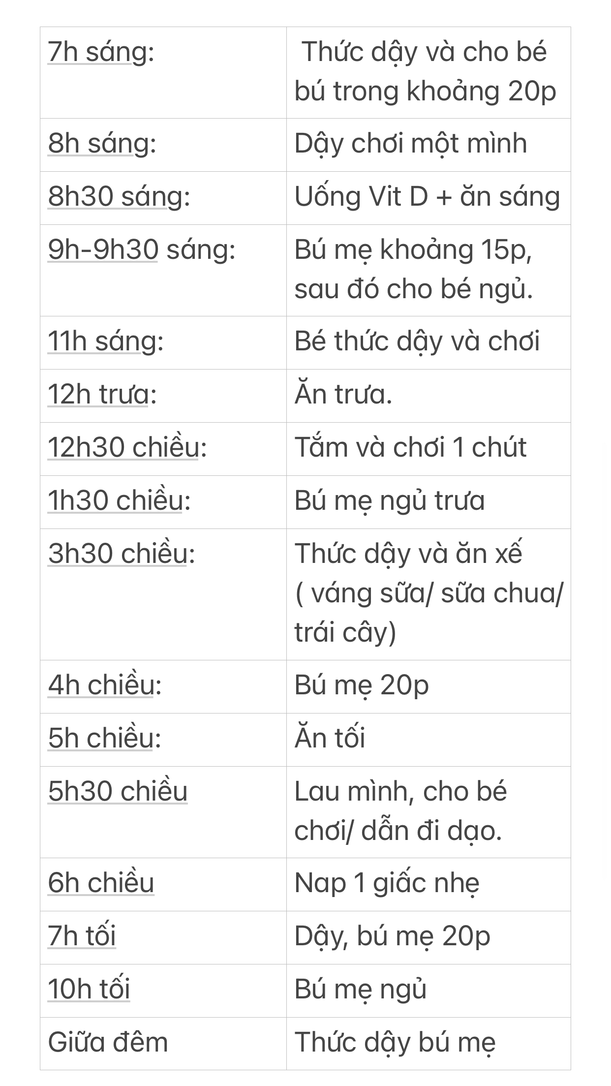 Thảo luận ý kiến lịch sinh hoạt bé 10 tháng tuổi