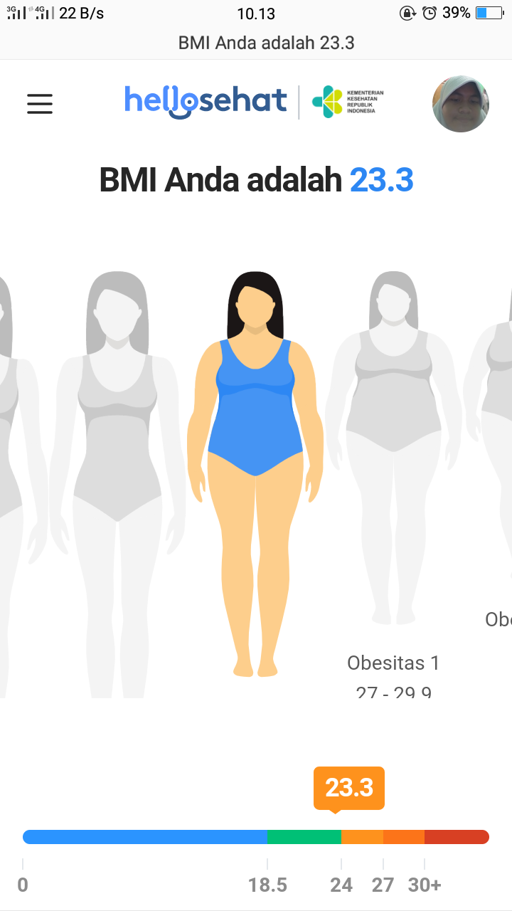 Menimbang berat badan memakai hitungan BMI