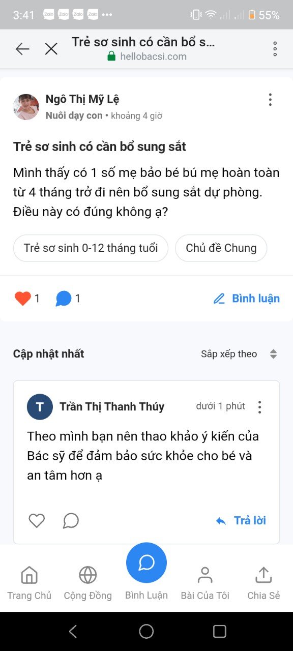 Trở thành thành viên tích cực nhất tháng của cộng đồng Nuôi dạy con Hello Bacsi 