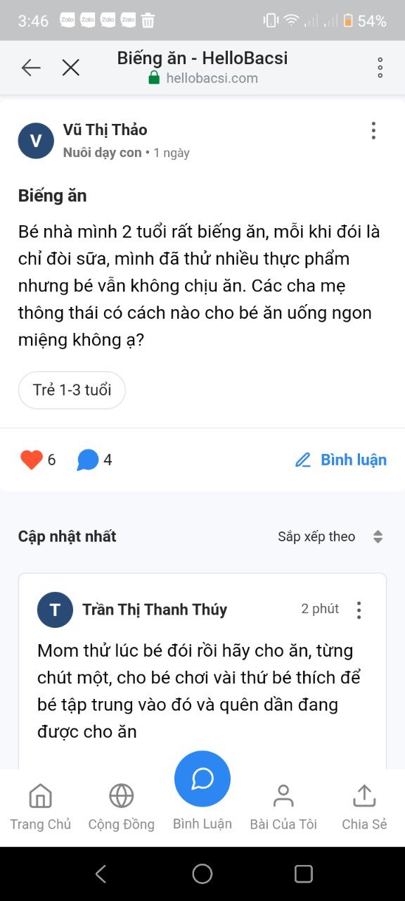 Trở thành thành viên tích cực nhất tháng của cộng đồng Nuôi dạy con Hello Bacsi 