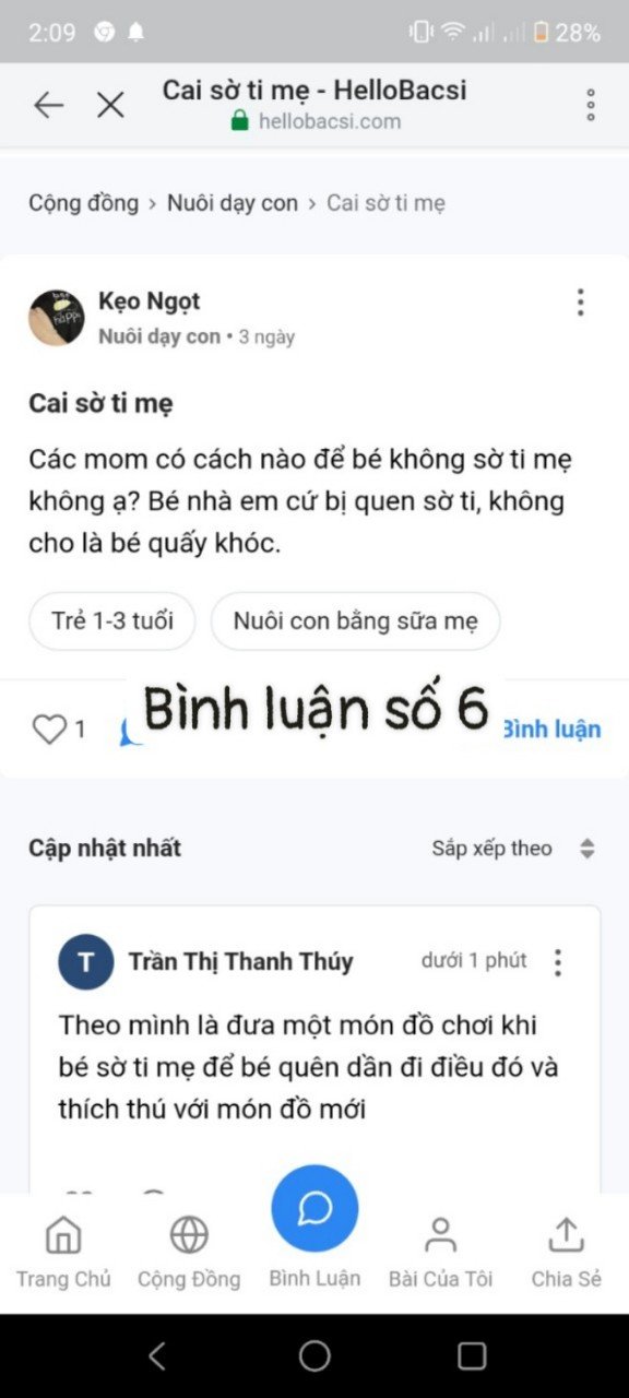 Trở thành thành viên tích cực nhất tháng của cộng đồng Nuôi dạy con Hello Bacsi 