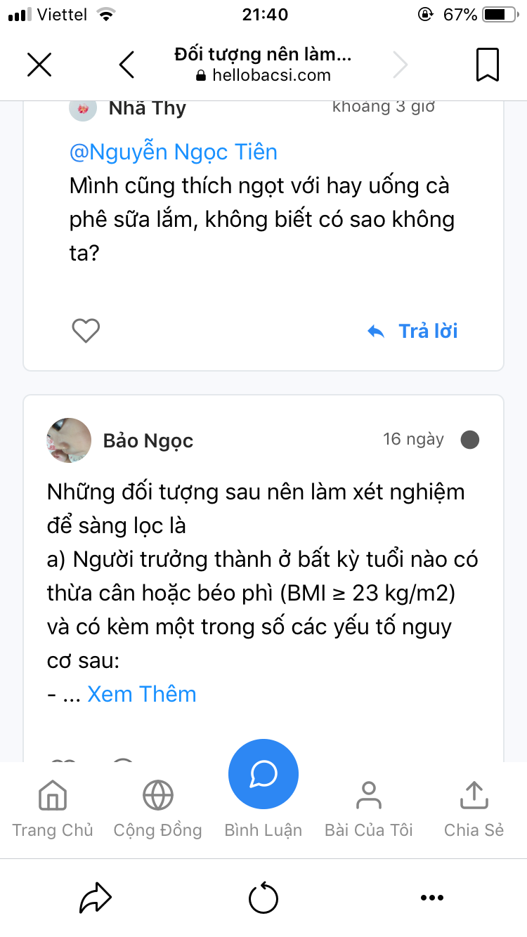 Trở thành thành viên tích cực nhất tháng của cộng đồng Tiểu đường Hello Bacsi