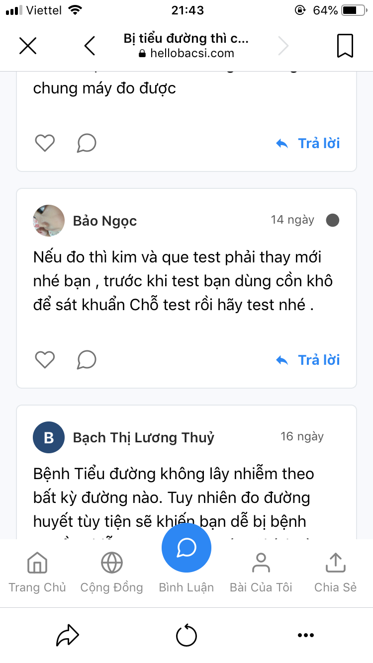 Trở thành thành viên tích cực nhất tháng của cộng đồng Tiểu đường Hello Bacsi