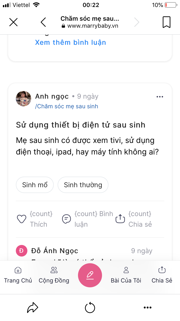 TRỞ THÀNH THÀNH VIÊN TÍCH CỰC NHẤT THÁNG CỦA CỘNG ĐỒNG CHĂM SÓC MẸ SAU SINH MARRYBABY