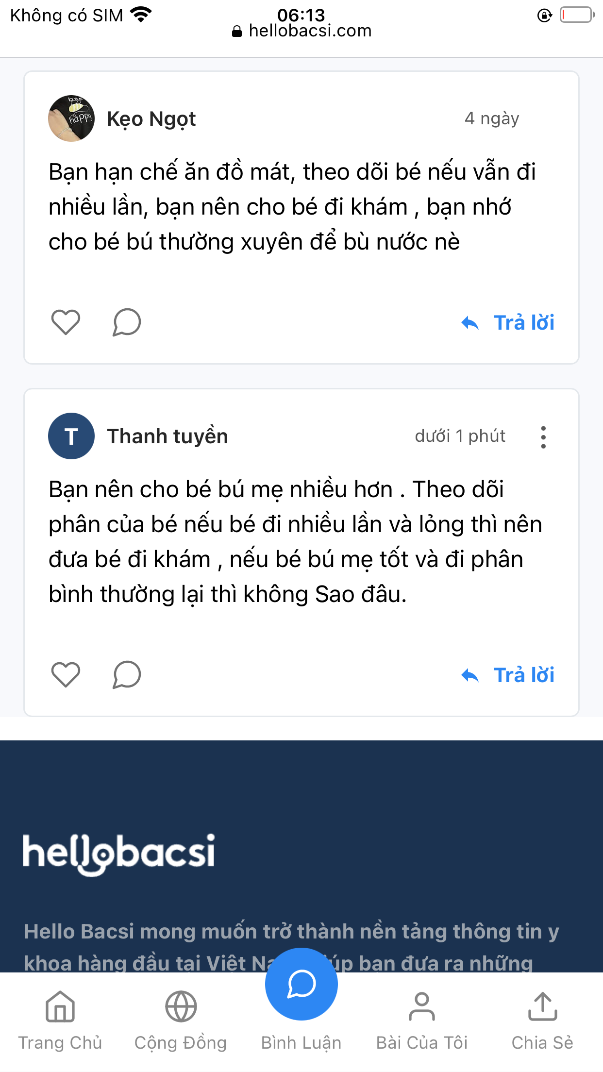 Trở thành thành viên tích cực nhất tháng của cộng đồng Nuôi dạy con Hello Bacsi