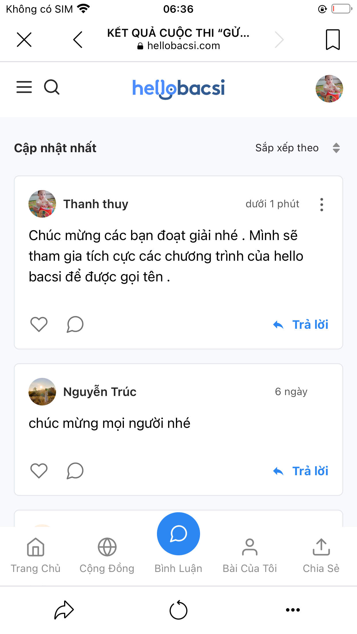 Trở thành thành viên tích cực nhất tháng của cộng đồng Mang thai Hello Bacsi