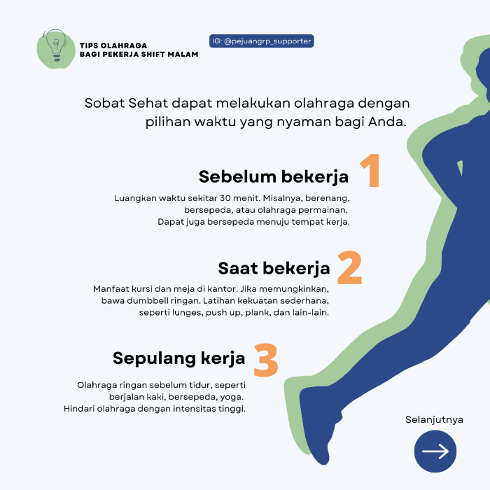 Olahraga Bagi Pekerja Shift Malam