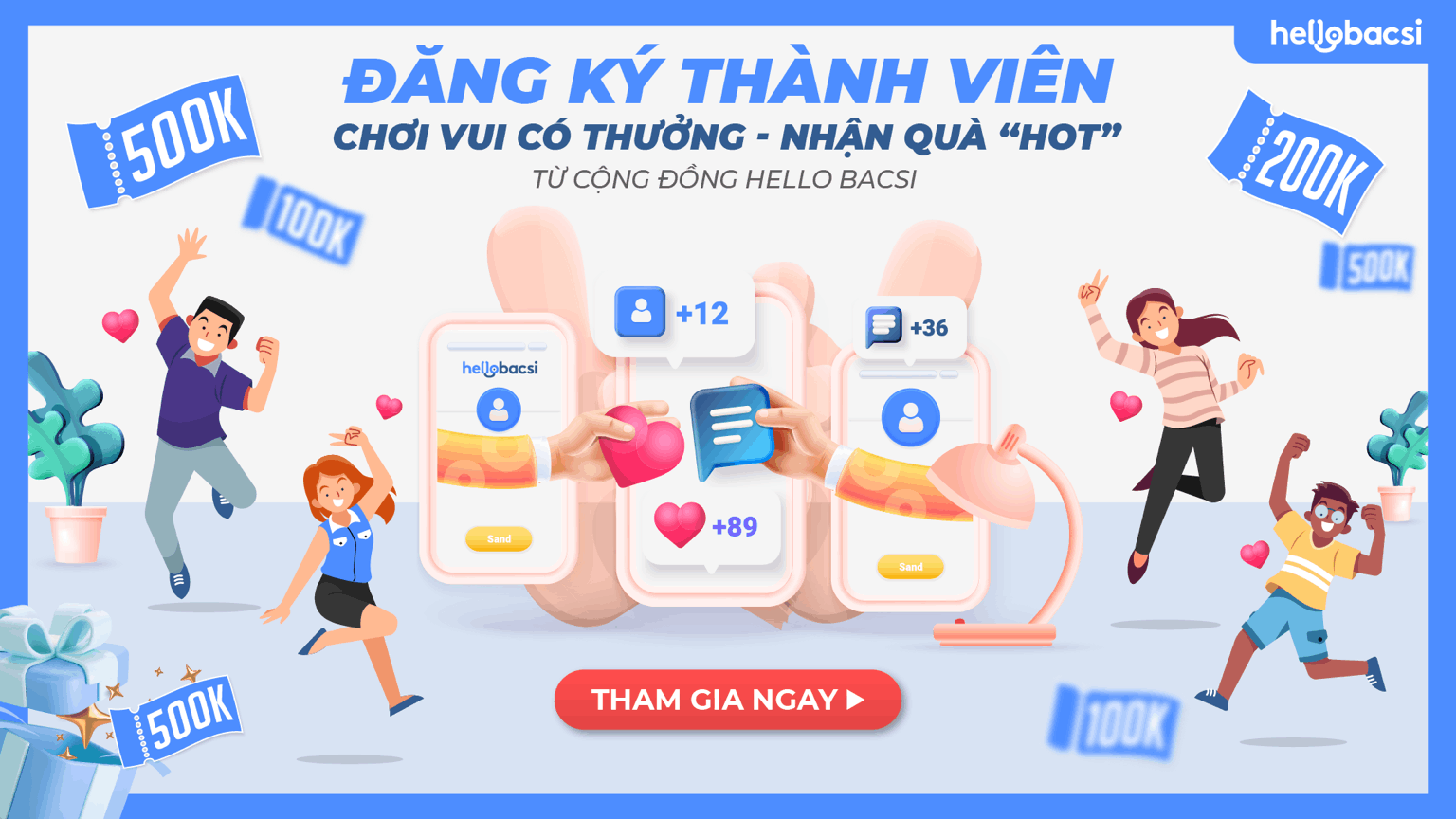 Săn quà tặng evoucher hấp dẫn trên Cộng đồng Hello Bacsi