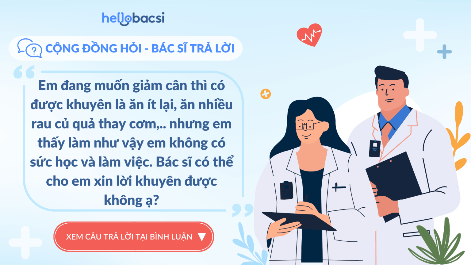 [Cộng đồng hỏi - Bác sĩ trả lời] Chỉ ăn rau quả giảm cân, không ăn cơm có sao không? 