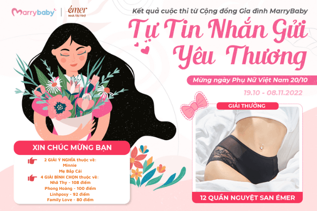 KẾT QUẢ CUỘC THI: TỰ TIN NHẮN GỬI YÊU THƯƠNG - Mừng ngày Phụ nữ Việt Nam 20/10 