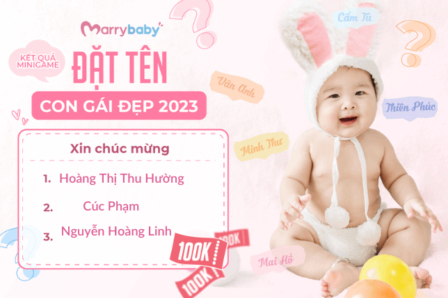 KẾT QUẢ MINIGAME ĐẶT TÊN CON GÁI ĐẸP 2023  