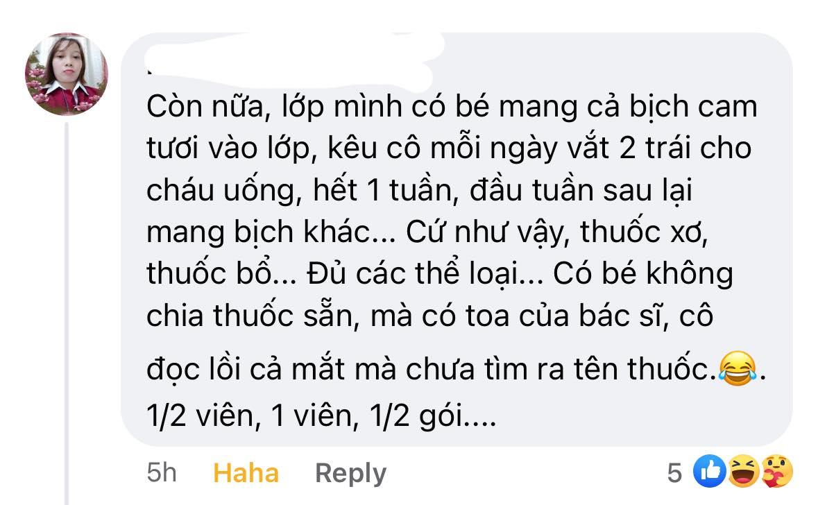 Cách gửi thuốc nhờ cô giáo ở trường cho con uống dùm