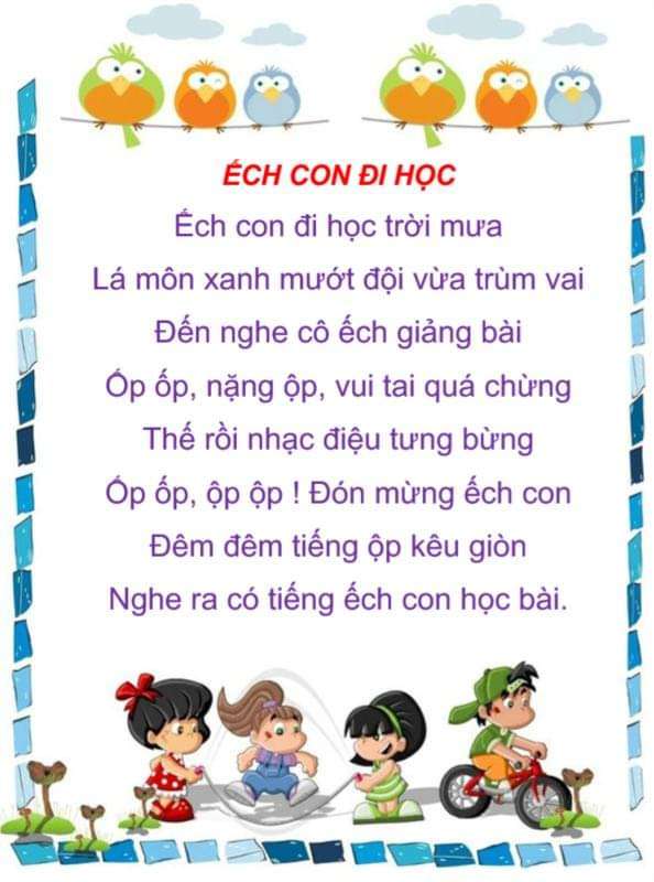 Thơ hay cho bé 