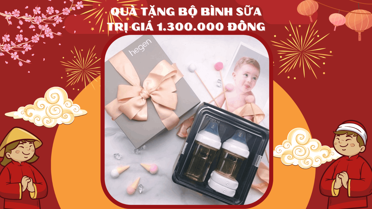 ⏰ TẶNG MẸ 03 BỘ BÌNH SỮA HEGEN XỊN XÒ TRỊ GIÁ - 1.300.000 VND 