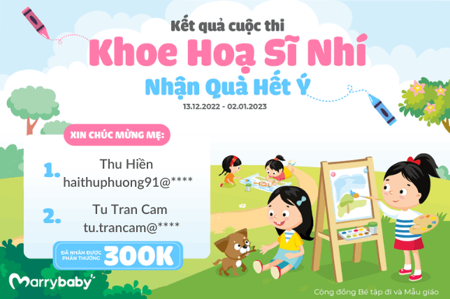 KẾT QUẢ CUỘC THI: KHOE HỌA SĨ NHÍ - NHẬN QUÀ HẾT Ý 