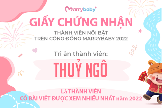 HOT HOT HOT!! Tri ân thành viên nổi bật trên Cộng đồng MARRYBABY 2022