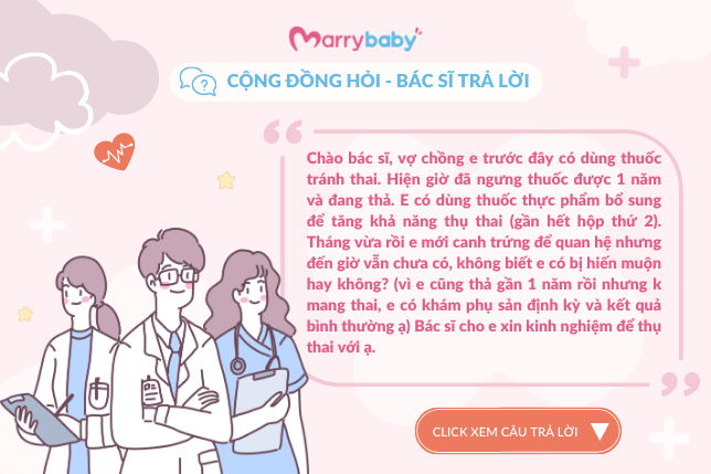 [Cộng đồng hỏi - Bác sĩ trả lời] Kinh nghiệm thụ thai sớm