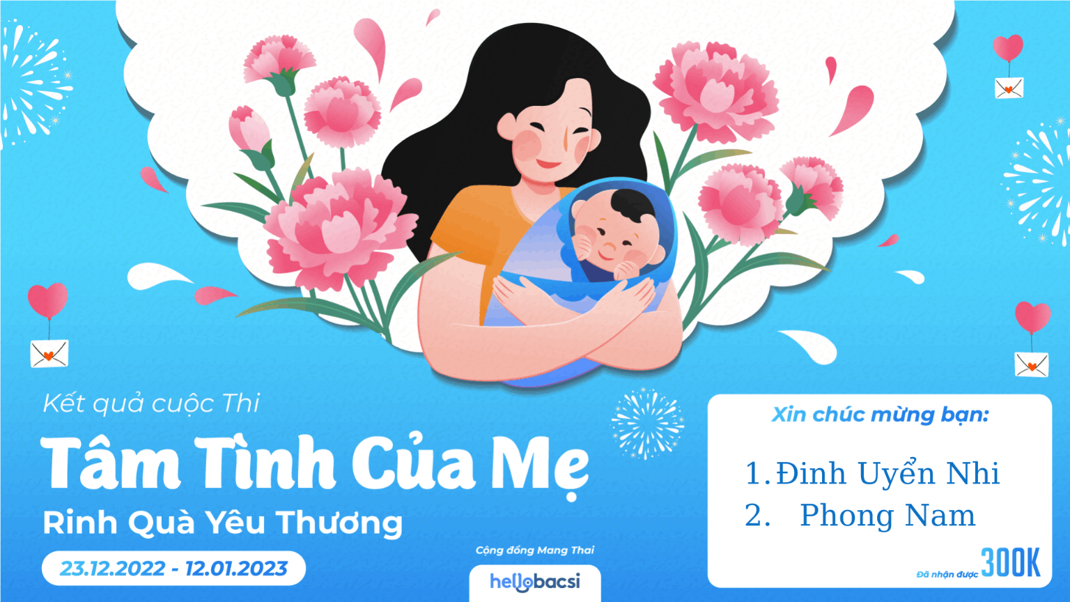 KẾT QUẢ CUỘC THI: TÂM TÌNH CỦA MẸ - RINH QUÀ YÊU THƯƠNG 