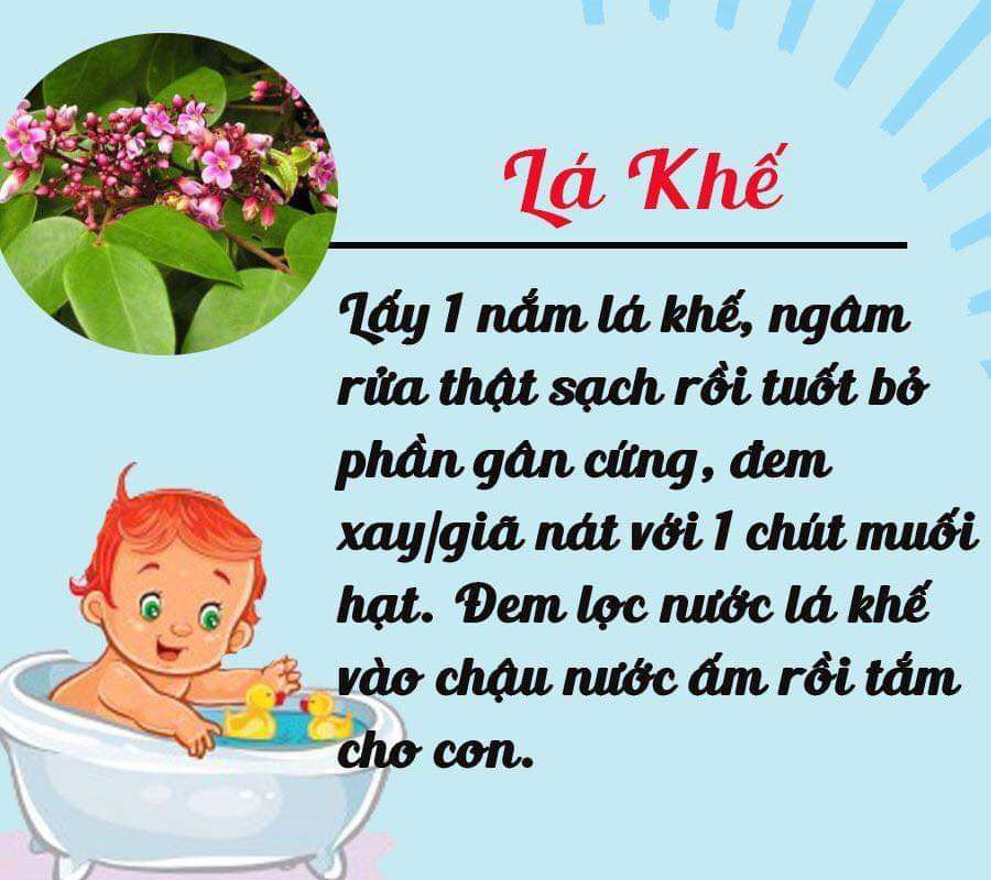 Các loại lá tắm cho bé yêu