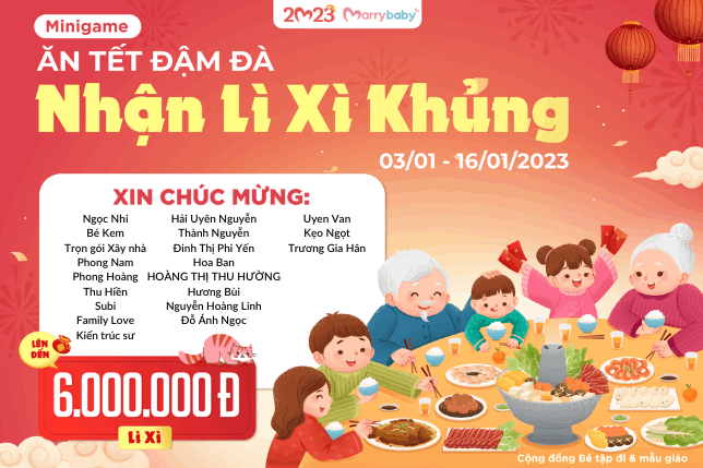 KẾT QUẢ MINIGAME ĂN TẾT ĐẬM ĐÀ - NHẬN LÌ XÌ KHỦNG  