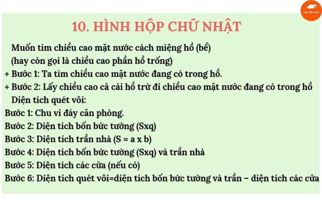 TRỌN BỘ CÔNG THỨC TOÁN HÌNH BẬC TIỂU HỌCBố mẹ chia sẻ về cho con tham khảo nhé!_____Nguồn: Học Giỏi Toán 