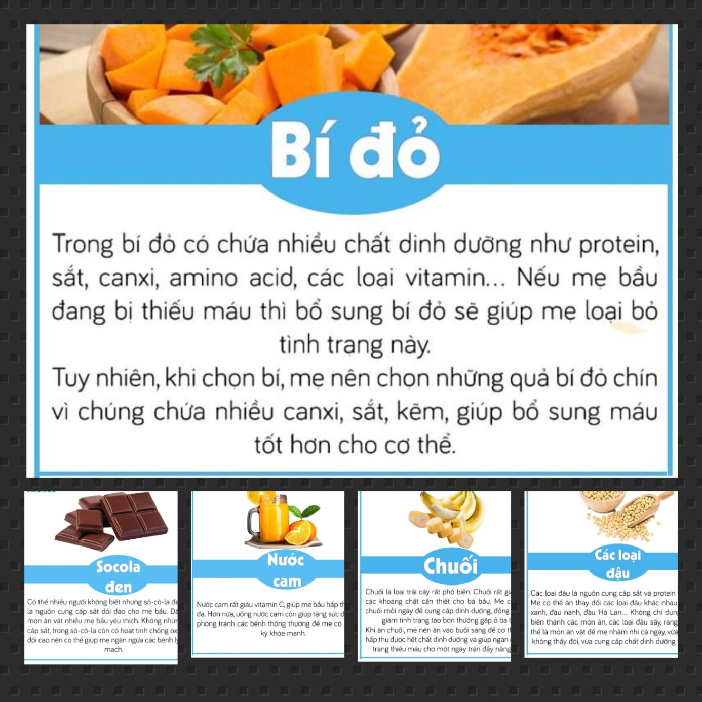 Các thực phẩm bổ sung sắt cho mẹ bầu 