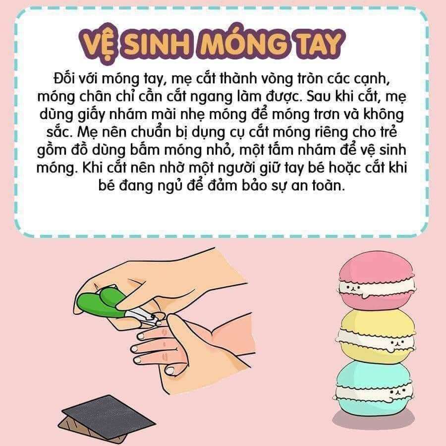 CÁCH VỆ SINH MẮT, MIỆNG TAI, MÓNG TAY CHO CON