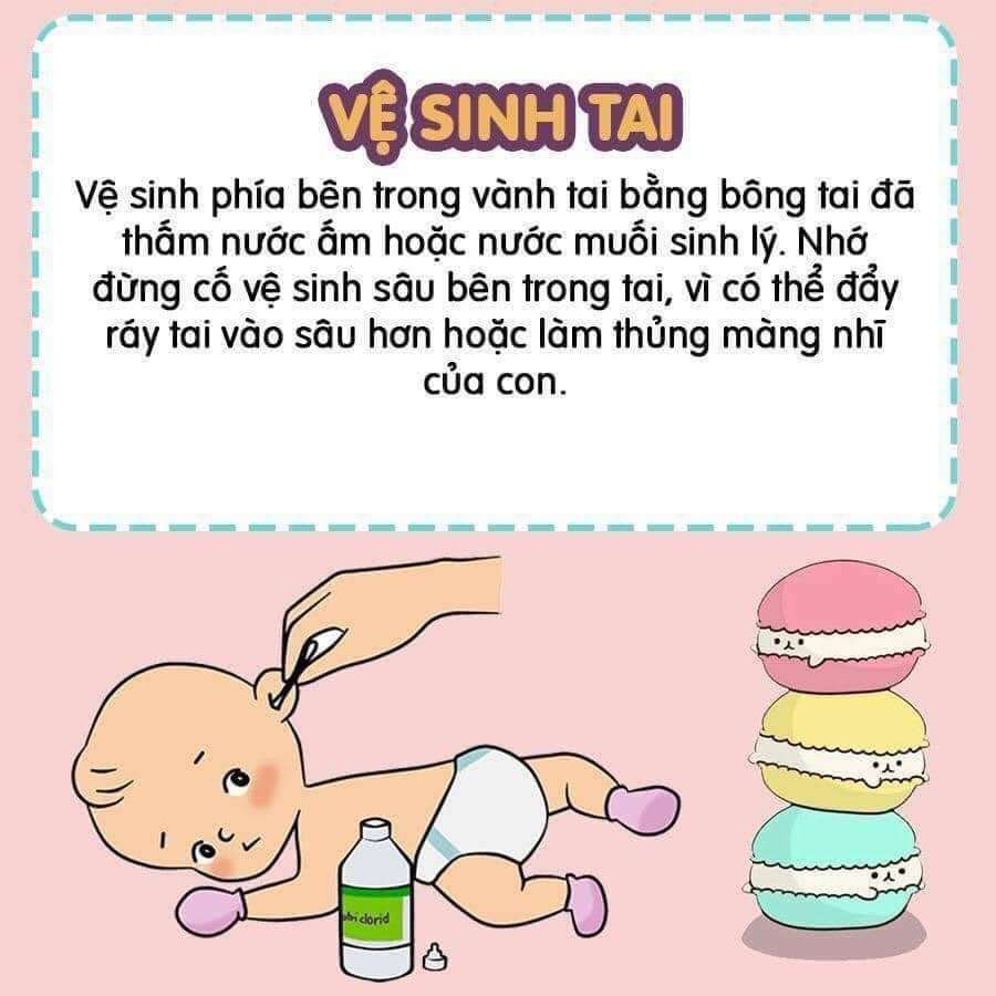 CÁCH VỆ SINH MẮT, MIỆNG TAI, MÓNG TAY CHO CON