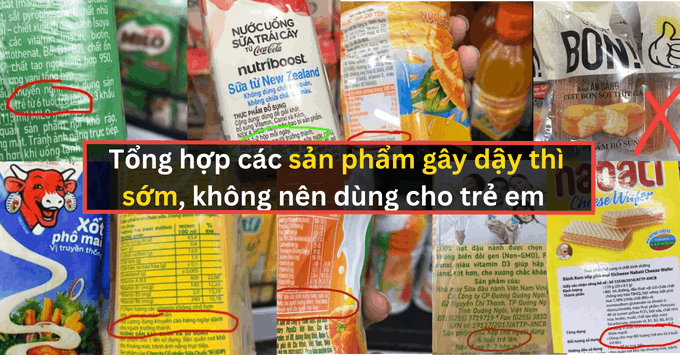 Tổng hợp các sản phẩm gây dậy thì sớm, không nên dùng cho trẻ em 