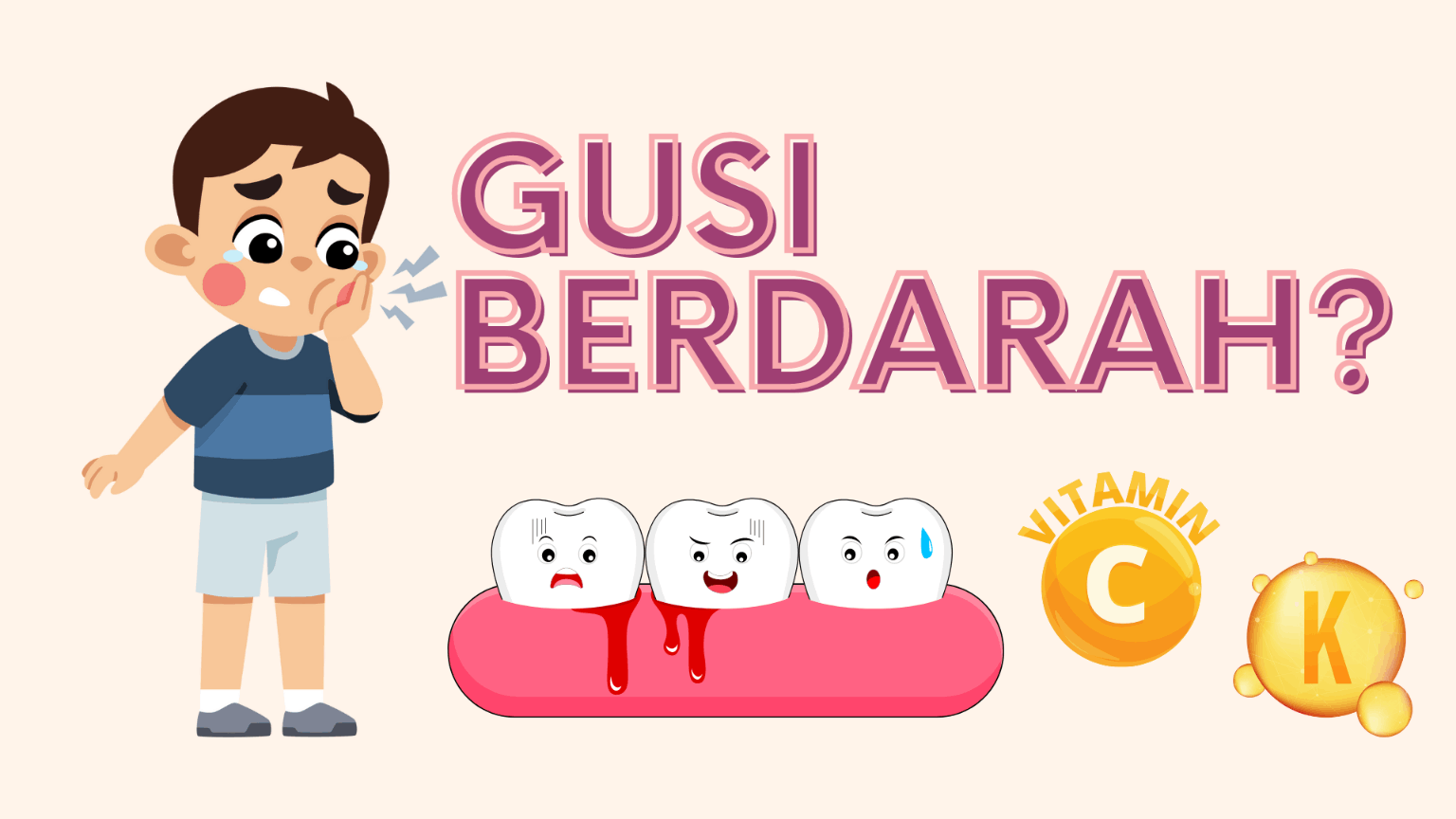 Gusi berdarah? Mungkin anak anda kekurangan vitamin ini.