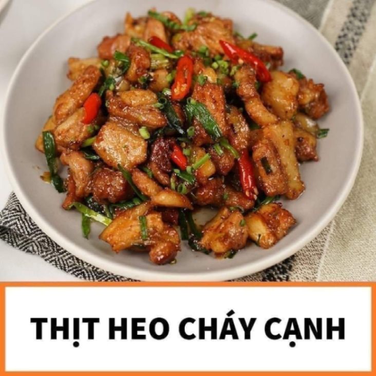 Thịt heo cháy cạnh 