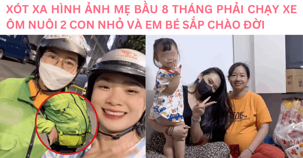 Chồng mất, mẹ bầu 8 tháng kiêng cường một mình nuôi hai con nhỏ và em bé sắp sinh