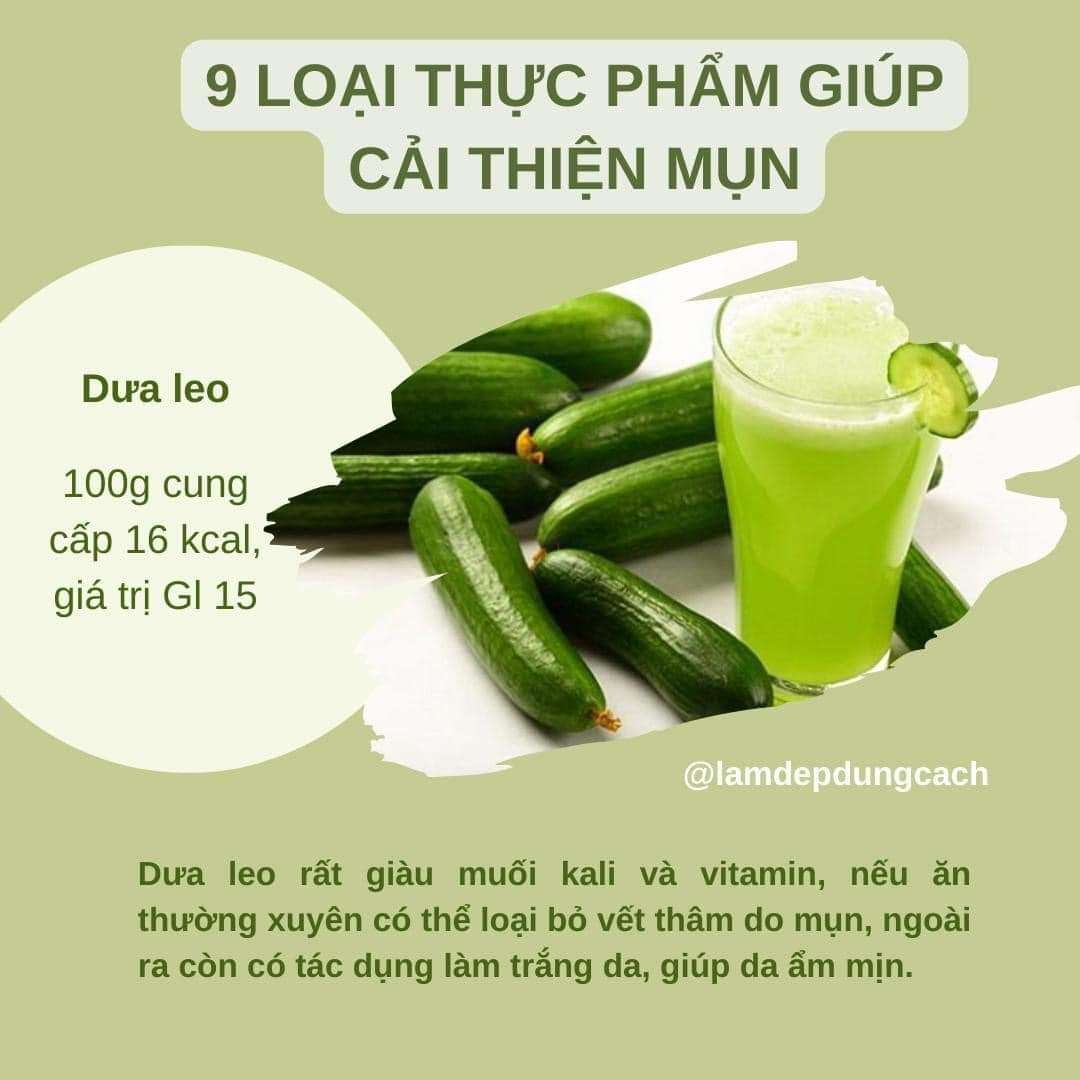 💁‍♀9 LOẠI THỰC PHẨM GIÚP CẢI THIỆN MỤN