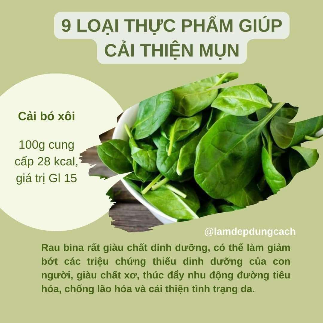 💁‍♀9 LOẠI THỰC PHẨM GIÚP CẢI THIỆN MỤN