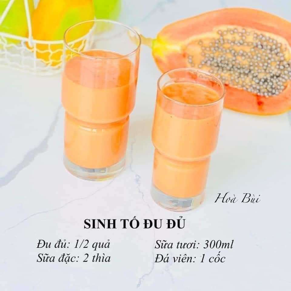 10 công thức làm sinh tố hoa quả thơm ngon bổ dưỡng 🍋🍊🍉🍹Sưu tầm