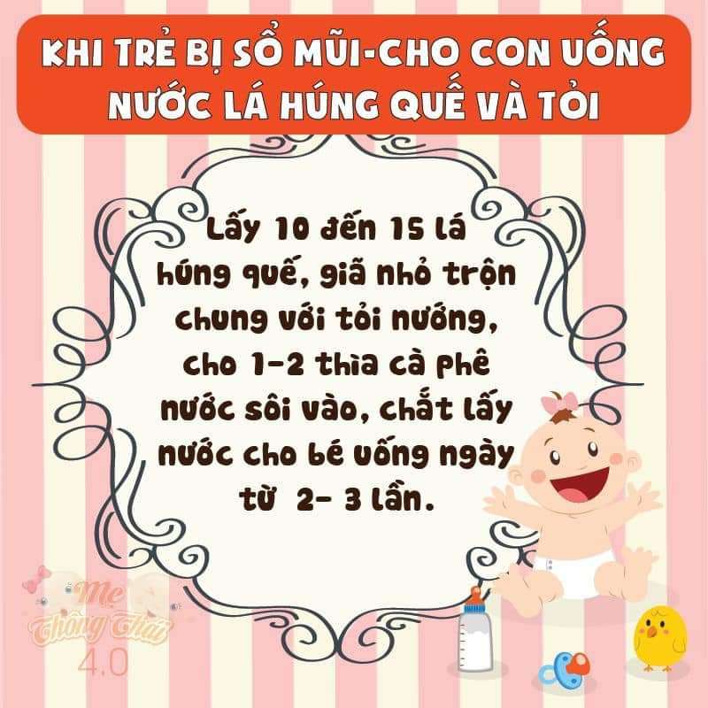 Mẹo hay chữa bệnh cho bé.