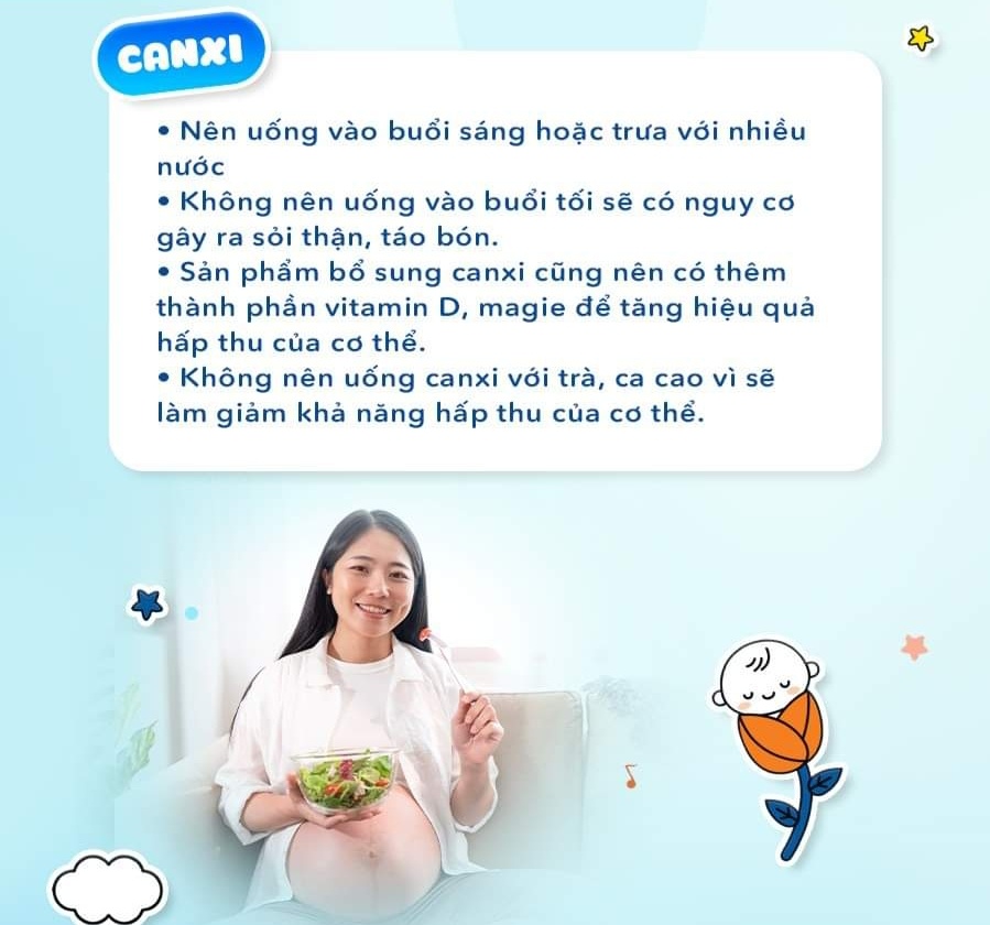 THỜI ĐIỂM VÀNG" MẸ BẦU NÊN UỐNG SẮT, CANXI, VITAMIN, DHA