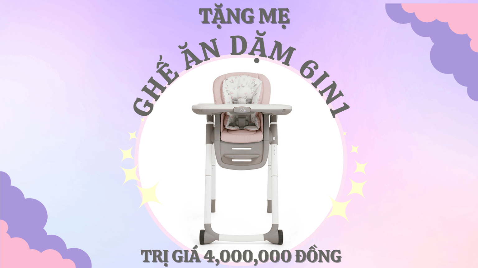 🔥 Cả nhà ơi, nhận GHẾ ĂN CHO BÉ 6IN1 TRỊ GIÁ 4,000,000 VNĐ ngay thôi! 