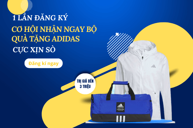 TẶNG TRỌN BỘ QUÀ TẶNG ADIDAS SIÊU XỊN SÒ TRỊ GIÁ ~2tr8 TRIỆU ĐỒNG