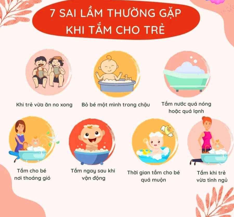 7 sai lầm thường gặp khi tắm cho trẻ 😱