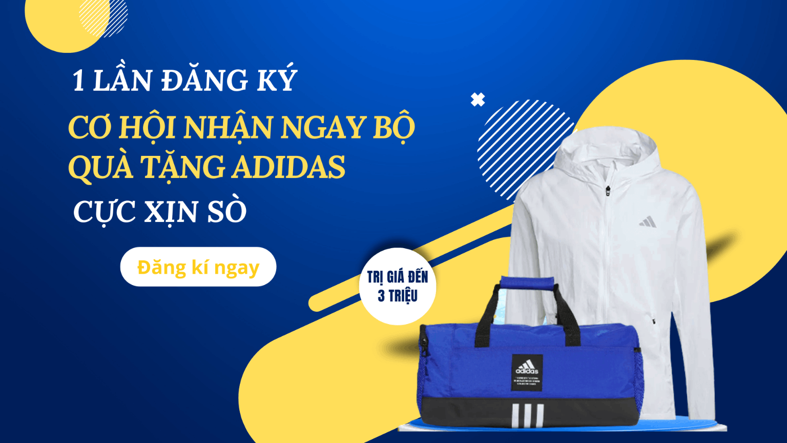 TẶNG TRỌN BỘ QUÀ TẶNG ADIDAS SIÊU XỊN SÒ TRỊ GIÁ ~2tr8 TRIỆU ĐỒNG