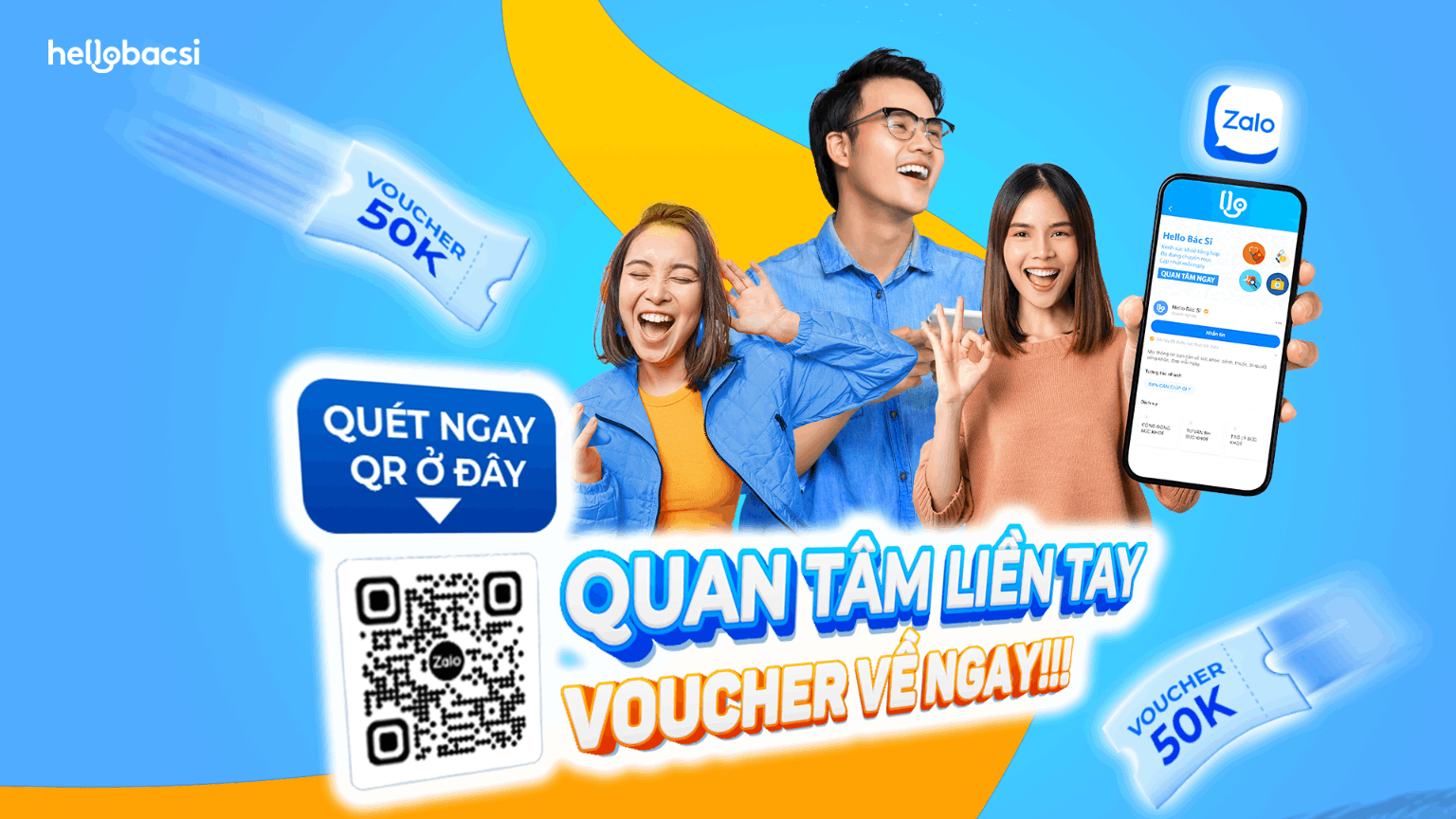 QUAN TÂM LIỀN TAY - VOUCHER VỀ NGAY