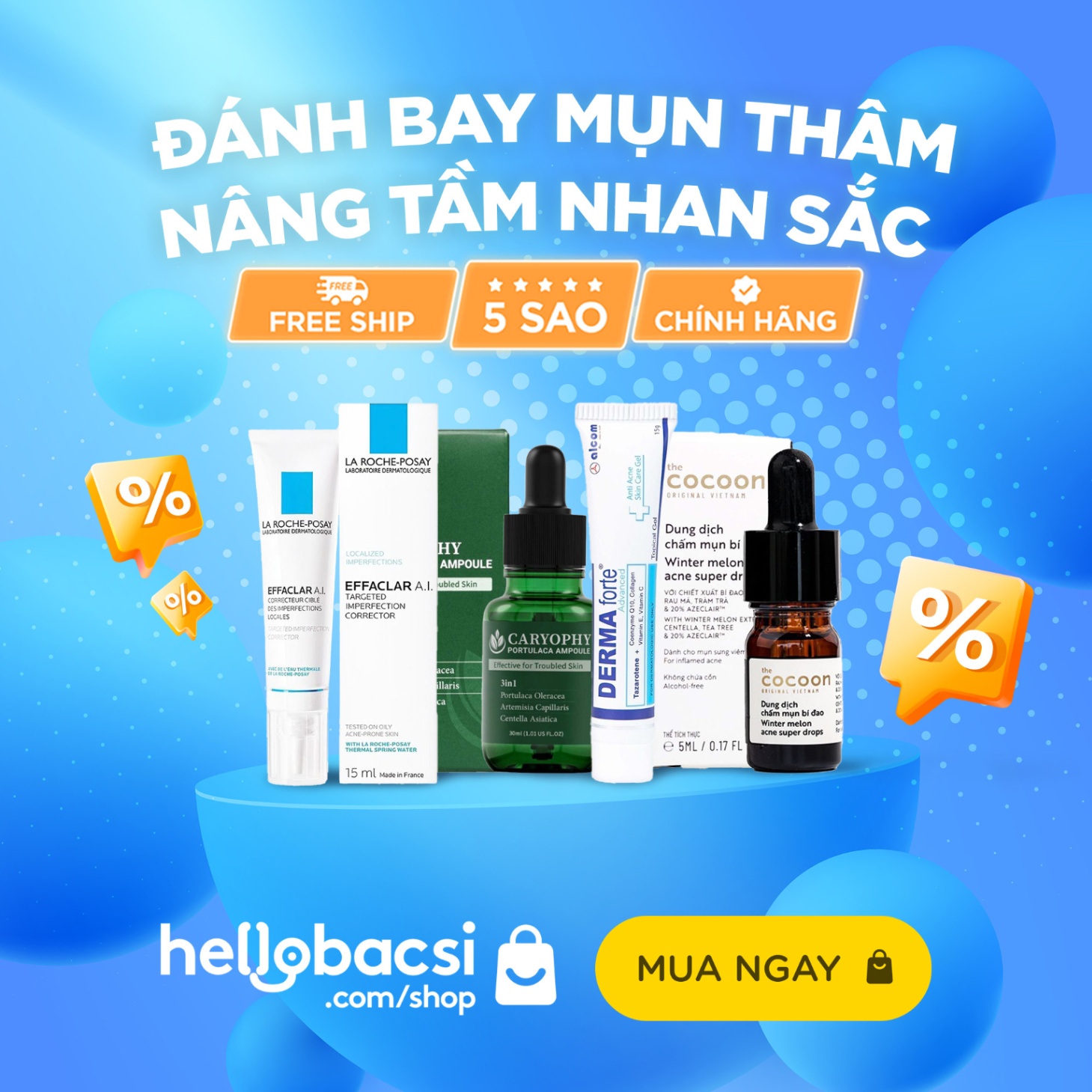 ĐÁNH BAY MỤN THÂM - NÂNG TẦM NHAN SẮC