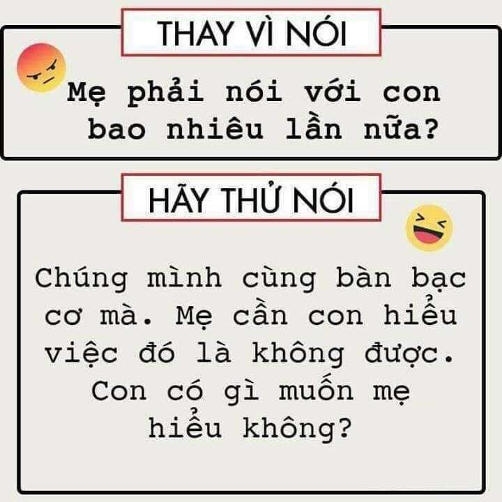 NHỮNG ĐIỀU BA MẸ NÊN NÓI KHI TỨC GIẬN VỚI CON