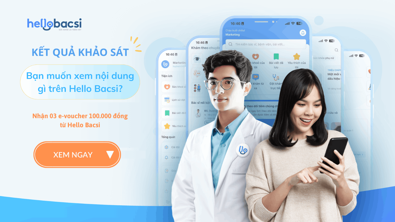 Kết quả Khảo sát "Bạn muốn xem nội dung gì trên Hello Bacsi?"