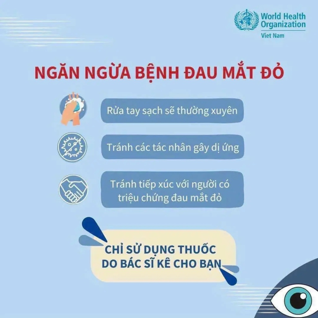 Tips về phòng chống đau mắt đỏ