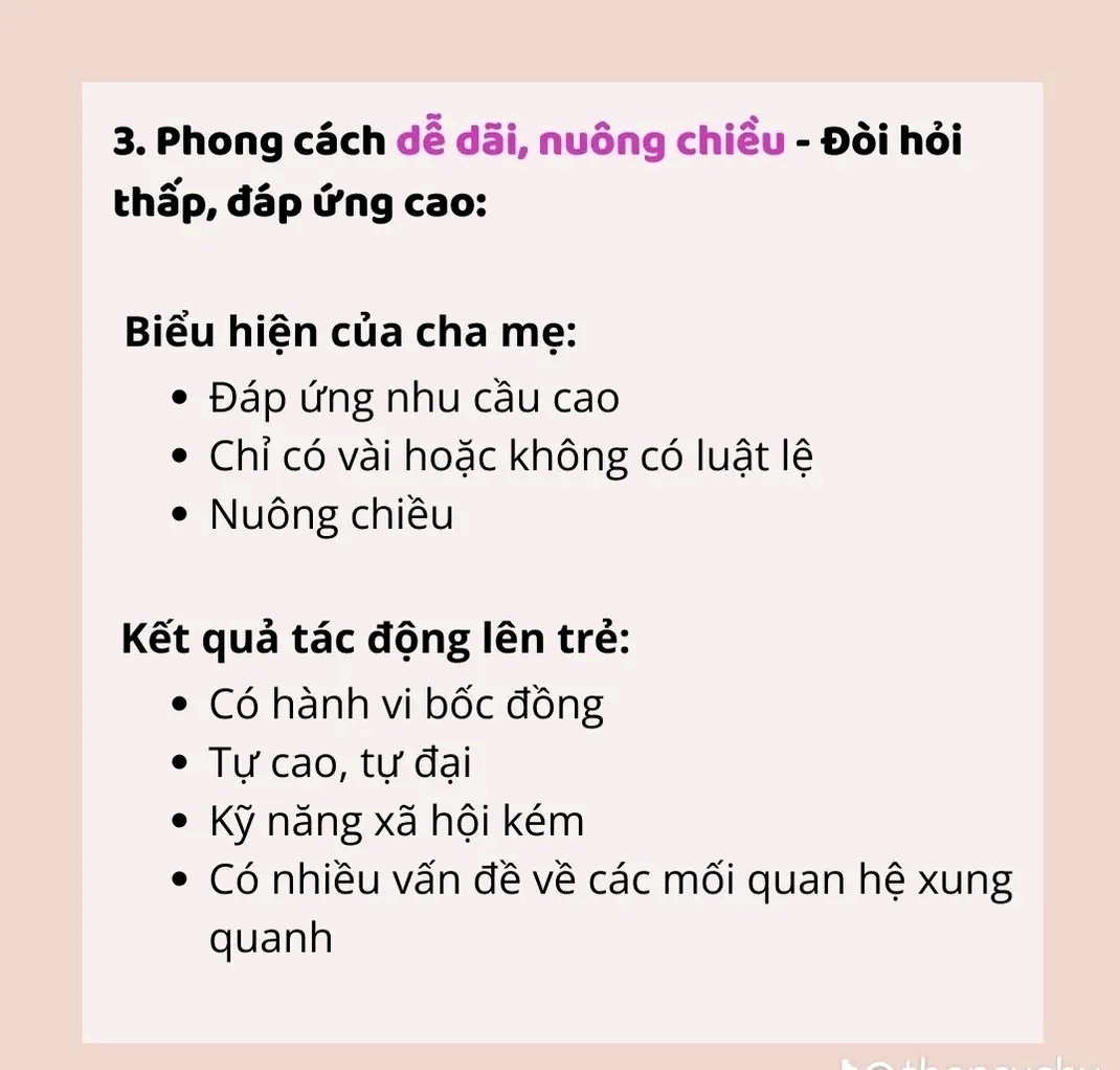 Phong cách giáo dục của Bố mẹ ảnh hưởng đến tính cách đứa trẻ như thế nào???