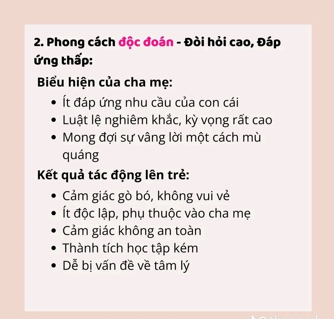 Phong cách giáo dục của Bố mẹ ảnh hưởng đến tính cách đứa trẻ như thế nào???