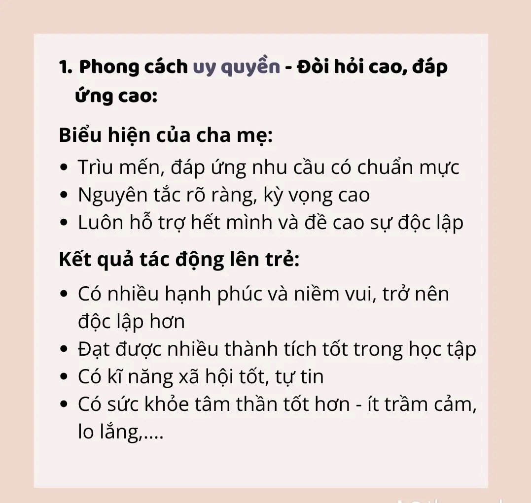 Phong cách giáo dục của Bố mẹ ảnh hưởng đến tính cách đứa trẻ như thế nào???